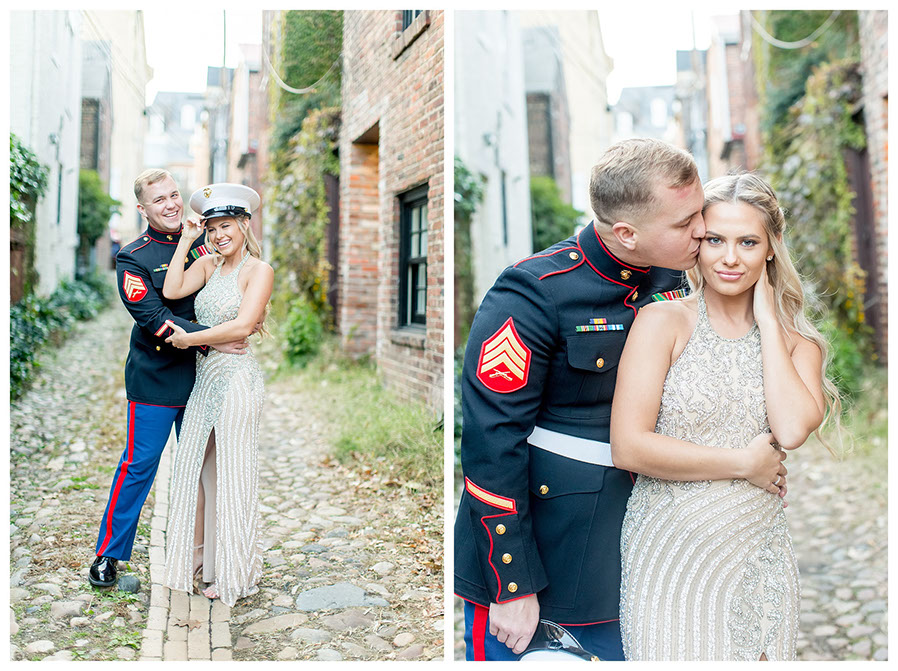 Our favourite spots for engagement photos. Snowdrop Photography -Old town Alexandria Engagement Photograpaher
